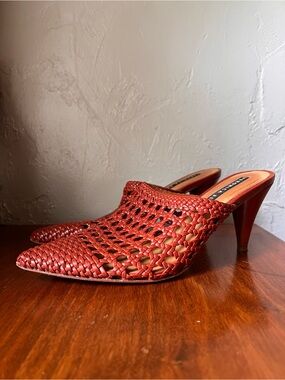 Veronica Beard Jaclyn Basket Weave Pumps Heels Women’s 8.5 US / 39 EU Cognac